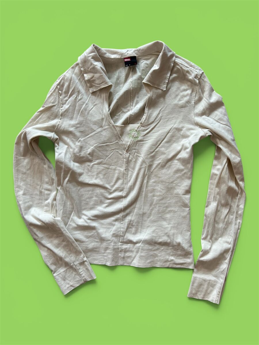 Diesel Y2K vintage cream long-sleeve… - € 13,00 - Vendora.cy