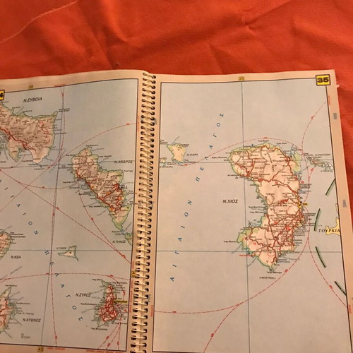 Map of Greece used, 1992 edition, spiral volume