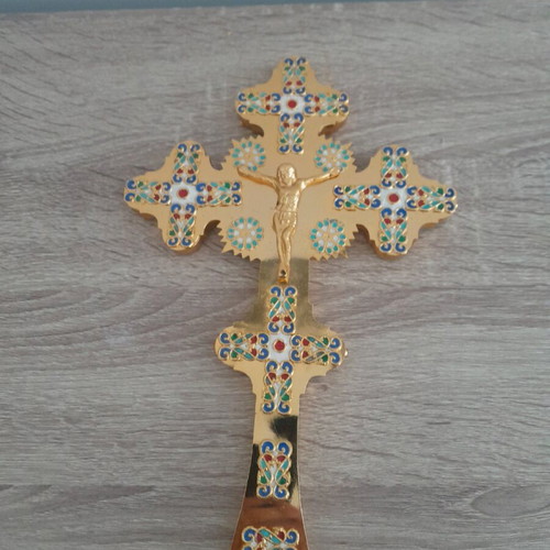 Metal blessing cross new 30x20 cm