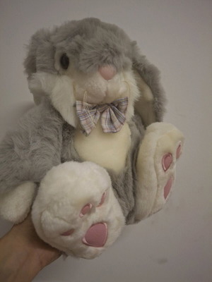 Large Bunny Rabbit Vintage Plush Toy by KEEL New