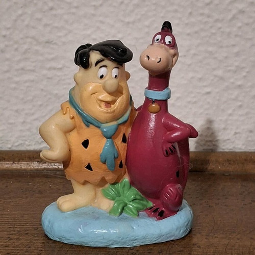 Vintage Flintstones Fred & Dino figures 1993
