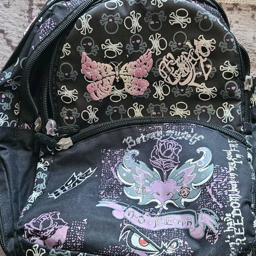 No Fear school backpack used, large with 6 compartments