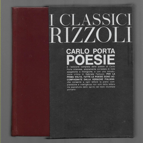 I Classici Rizzoli Carlo Porta Poesie book like new, 1966 edition, Italian