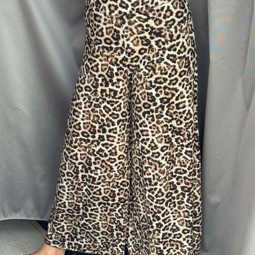 Leopard Maxi Skirt new, airy silhouette, black and brown