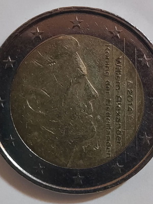 Δίευρο Ολλανδίας 2014 King Willem-Alexander πρώτο έτος έκδοση μεταχειρισμένο