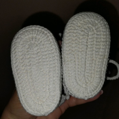 Knitted baby espadrilles