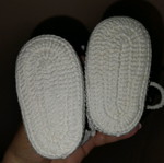 Knitted baby espadrilles