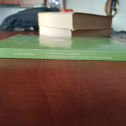 Karl Popper What Is Dialectic? Epistemology Without Cognitive Subject like new