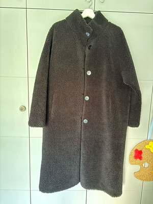 Zara teddy coat σαν καινούργιο, μαύρο, μέγεθος L