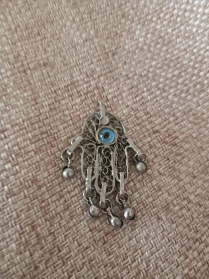 Hamsa Evil Eye used, silver