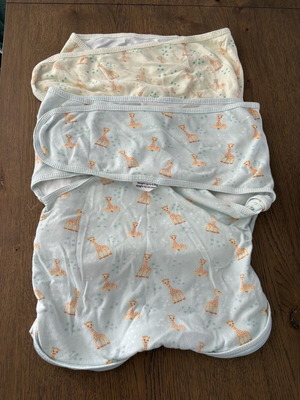 BlissSnug x Σόφι η Καμηλοπάρδαλη Swaddle Set of 2 like new, organic cotton