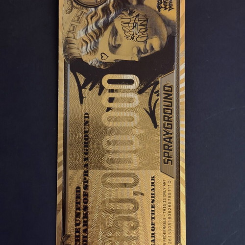 Sprayground Year of the Shark collectible golden ticket like new