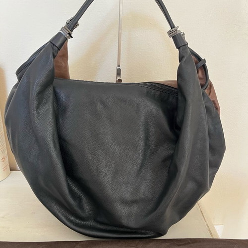 Coccinelle shoulder bag new, two-tone, large size, leather