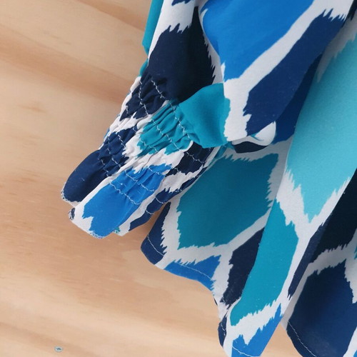Blouse used, size L, blue turquoise colors