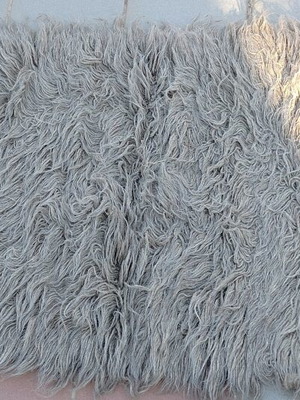 Flokati runner gray new, 80 cm x 300 cm