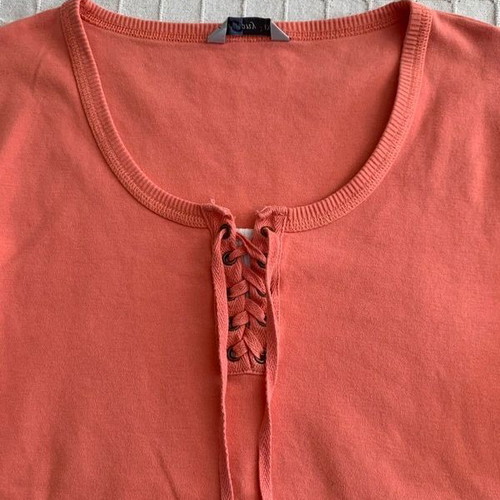 Harmony XL sleepwear top used, white and orange
