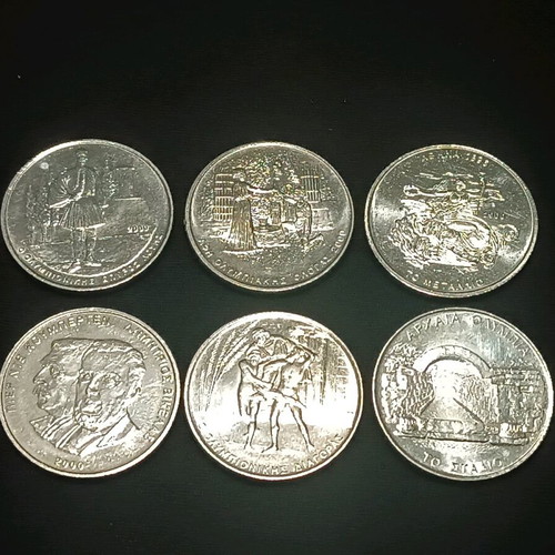 Set of 6 500 Drachma Athens 2004 Olympic Games new