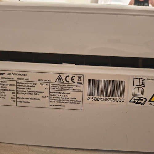 Inventor Corona Inverter 24000BTU A++ Air Conditioner with WiFi and Ionizer like new