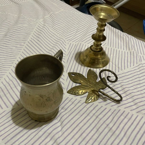 Brass decorations used, set of 3 pieces