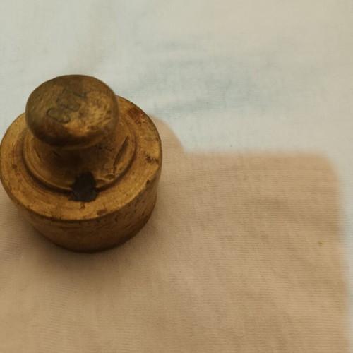 Old brass weight measure 100 dram used