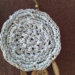 Handmade earrings like new, gray and gold