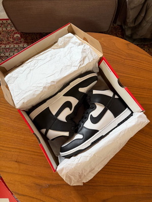Nike Panda Dunk High new, size 44.5, black and white