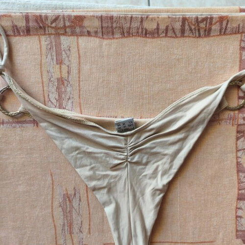 Women's swimsuit Med used, beige and gold, size L