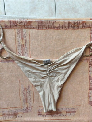 Women's swimsuit Med used, beige and gold, size L