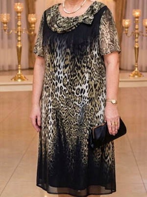 Veto dress like new, modern animal print black and khaki, size XXXL