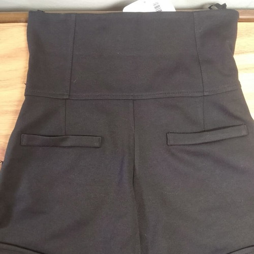 Paranoia black high-waisted shorts XS with military button detail