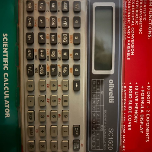Olivetti SC1500 vintage scientific calculator new in packaging
