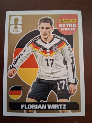 Panini FIFA Световно първенство Extra стикер Florian Wirtz Gold като нов