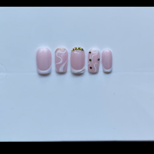Press on nails new, custom made with application kit