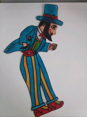 Kostis shadow theater figure professional plastic, 60 cm height