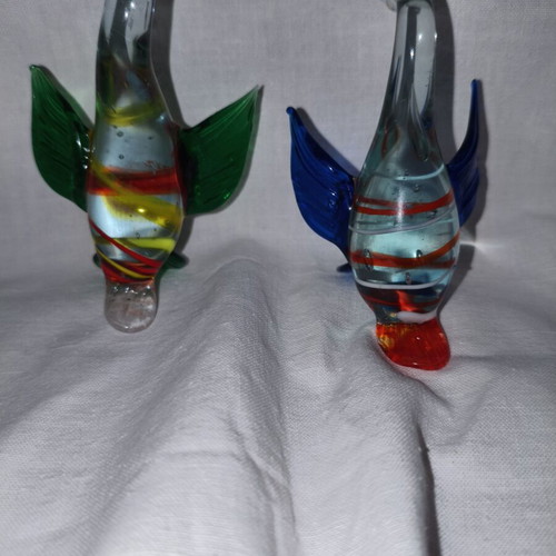 Vintage decorative glass figurines set of two, like new
