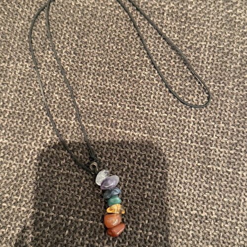 Necklace with semi-precious 7 Chakras stones like new, multicolor