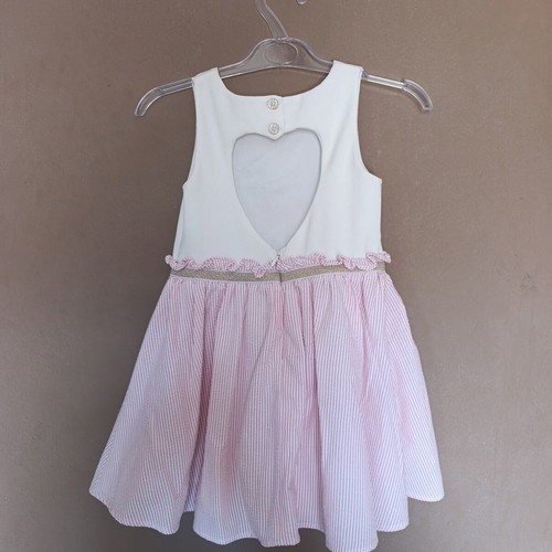 Orchestra dress for 4-year-old girl like new, white and pink