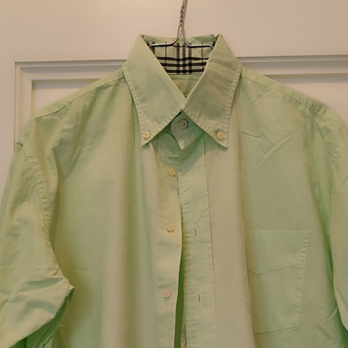 Burberry men's long-sleeve shirt mint color size M like new