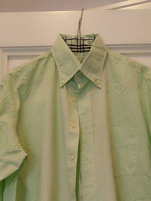 Burberry men's long-sleeve shirt mint color size M like new