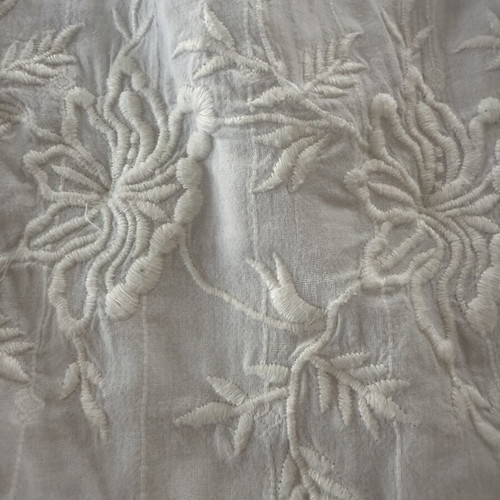 Boho romantic blouse Zara cotton with floral embroidery like new, size S