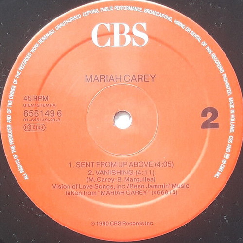 Mariah Carey Love Takes Time vinyl record used, R&B Soul