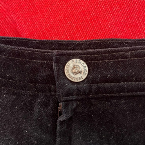 Versace Jean Couture skirt like new, black velvet, size M