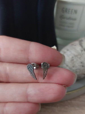 Earrings new, silver color