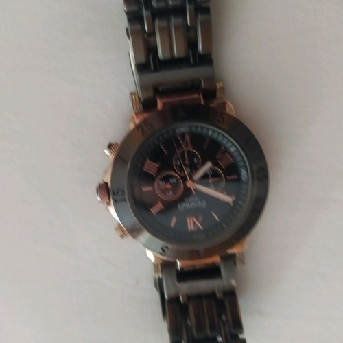 Ferendi women's watch used, dark brown with rose gold details