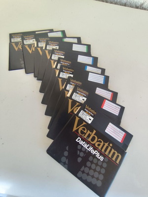 Verbatim DataLifePlus 5.25" 1.2MB DS/HD floppy disks with Windows 3.1 OS