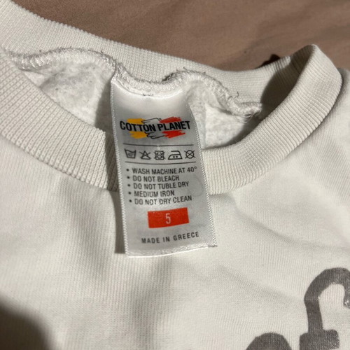 Cotton Planet winter shirt like new, white and silver 116 cm