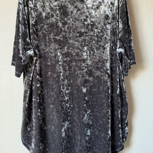 Velvet blouse large gray like new