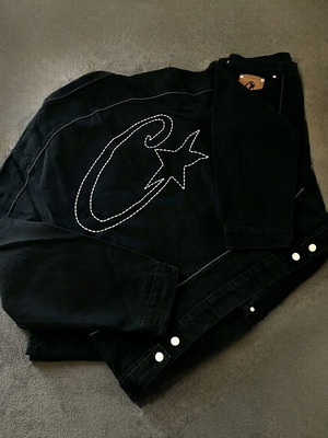 Corteiz denim σετ καινούργιο, μαύρο μπουφάν και τζιν