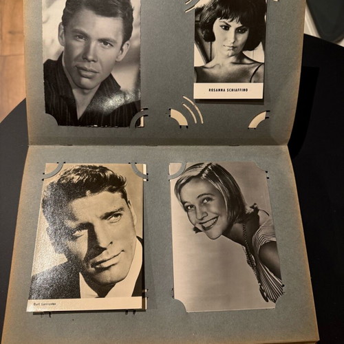 Album with collectible star photos used
