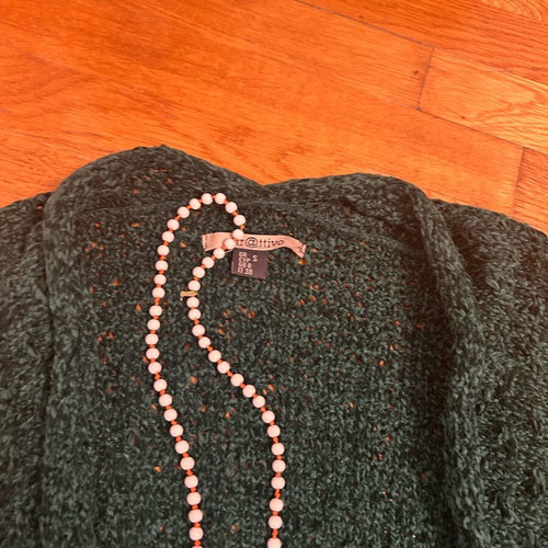 Attrattivo cardigan new, green with soft chenille texture, no small